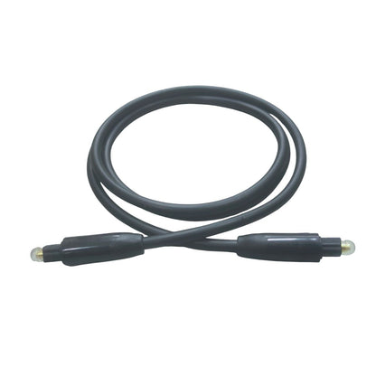 Digital Fiber Round Optical Cable Adapter Audio Male 1 Meter Black