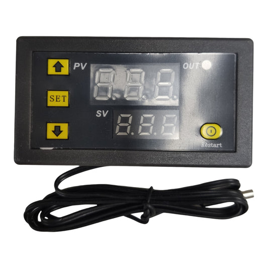 Digital Thermostat Controller 220V -50 to 130 Degrees Celsius, Hot or Cold Normally Open / Normally Close W3230 - front view