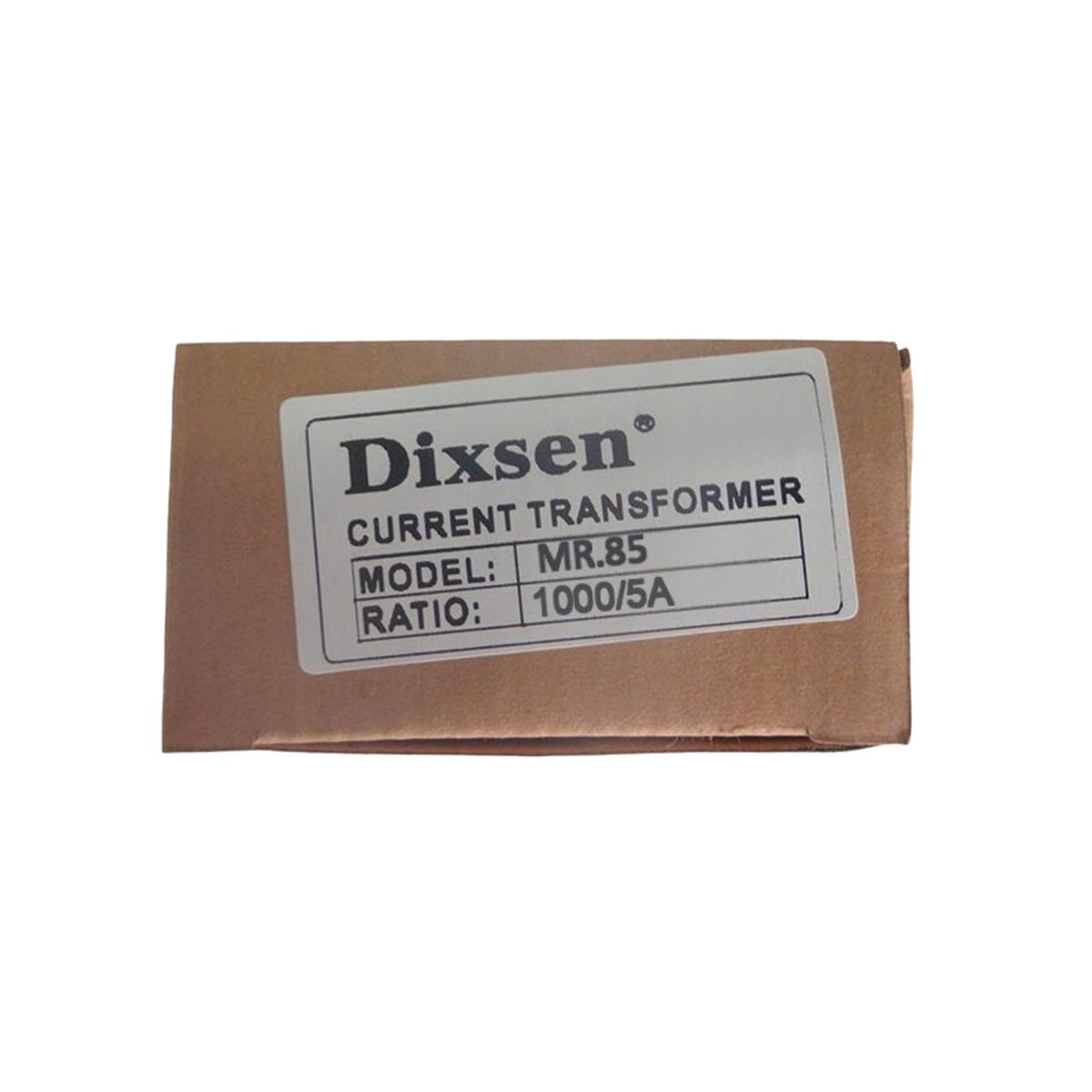 Dixsen MR-85 1000/5A current transformer retail box label