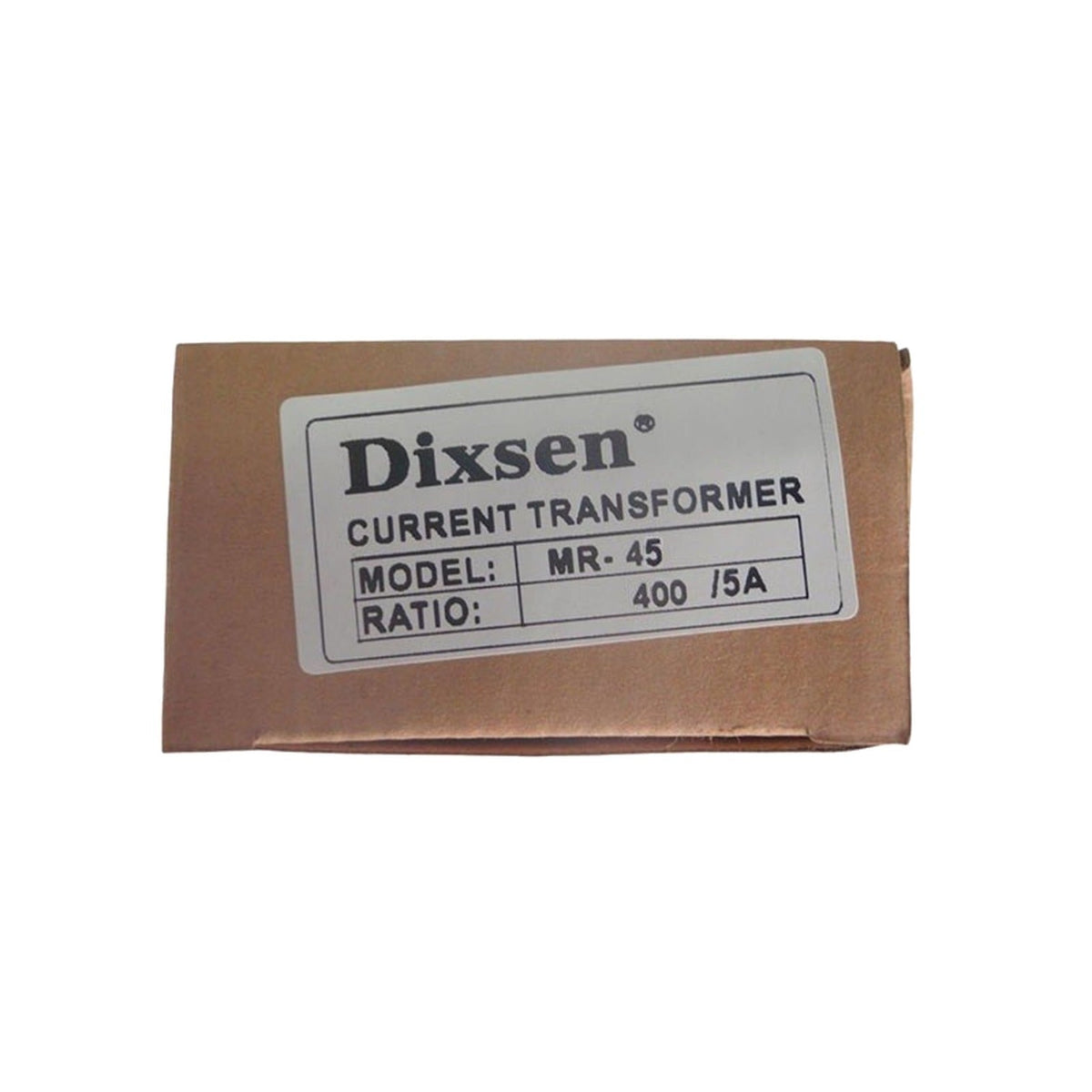 Dixsen MR-45 400/5A current transformer retail box label