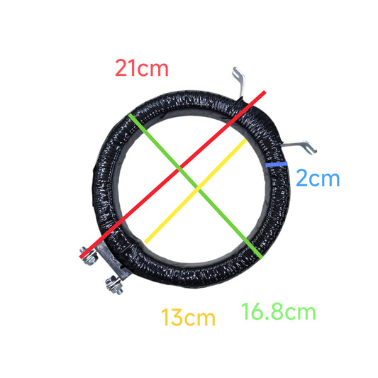 Measurement chart of a black circular object with labeled dimensions on a  white background Dixsen Current Transformer MR-125 2500:5A Donut Type Electx Electrical Supply