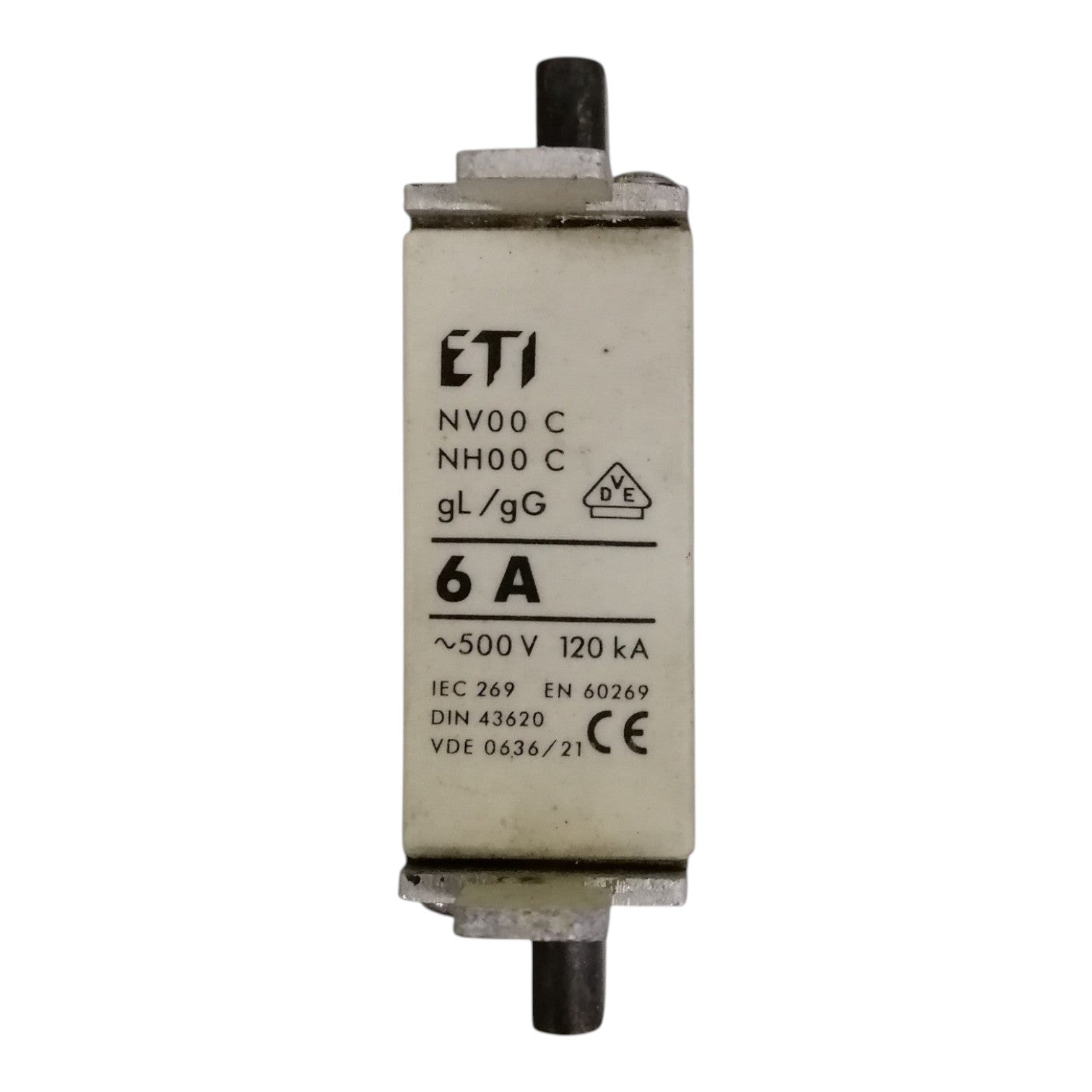 Electrical component with 'ETI' branding on a white background