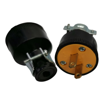 Eagle Heavy Duty Rubber Plug 2 Prong Flat Pin 15A 250V CAT 1723