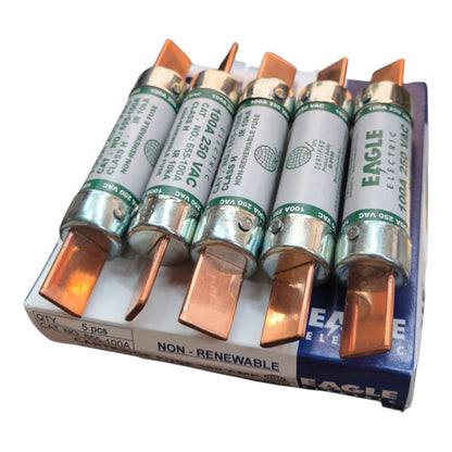 Eagle 100A 250V Non- Renewable Fuse Cartilage Fuse CAT655-100A-Electx Electrical Supply
