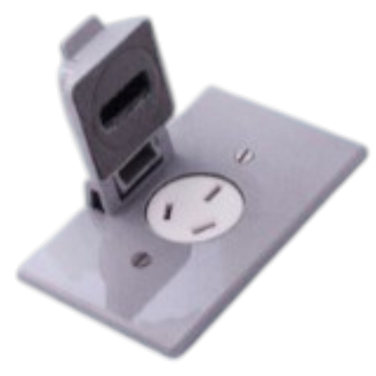 Eagle 1 Gang 15A 250V Parallel Grounding Simplex Outlet Weatherproof Outlet Outdoor Plate w/ Snap Cover 1961/817C