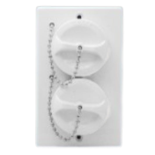 Eagle 2 Gang Duplex Device Plate Snap Cover S3982