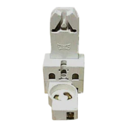 A white plastic electrical connector or terminal block component shown against a plain white background.