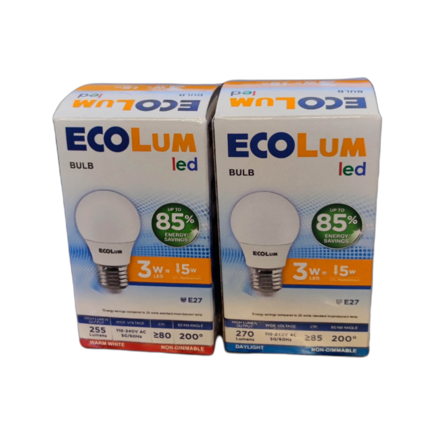 Ecolum 3W LED Bulb E27 220V Energy Saving 6500K Daylight