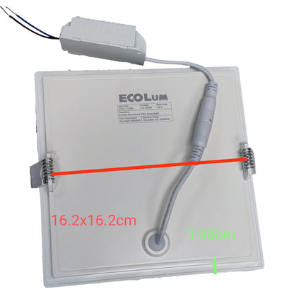 Rectangular electronic component with 'EcoLum' branding on a white background