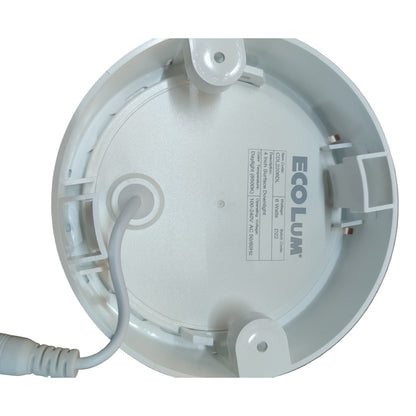 White ceiling light fixture with visible Ecolum branding on a white background