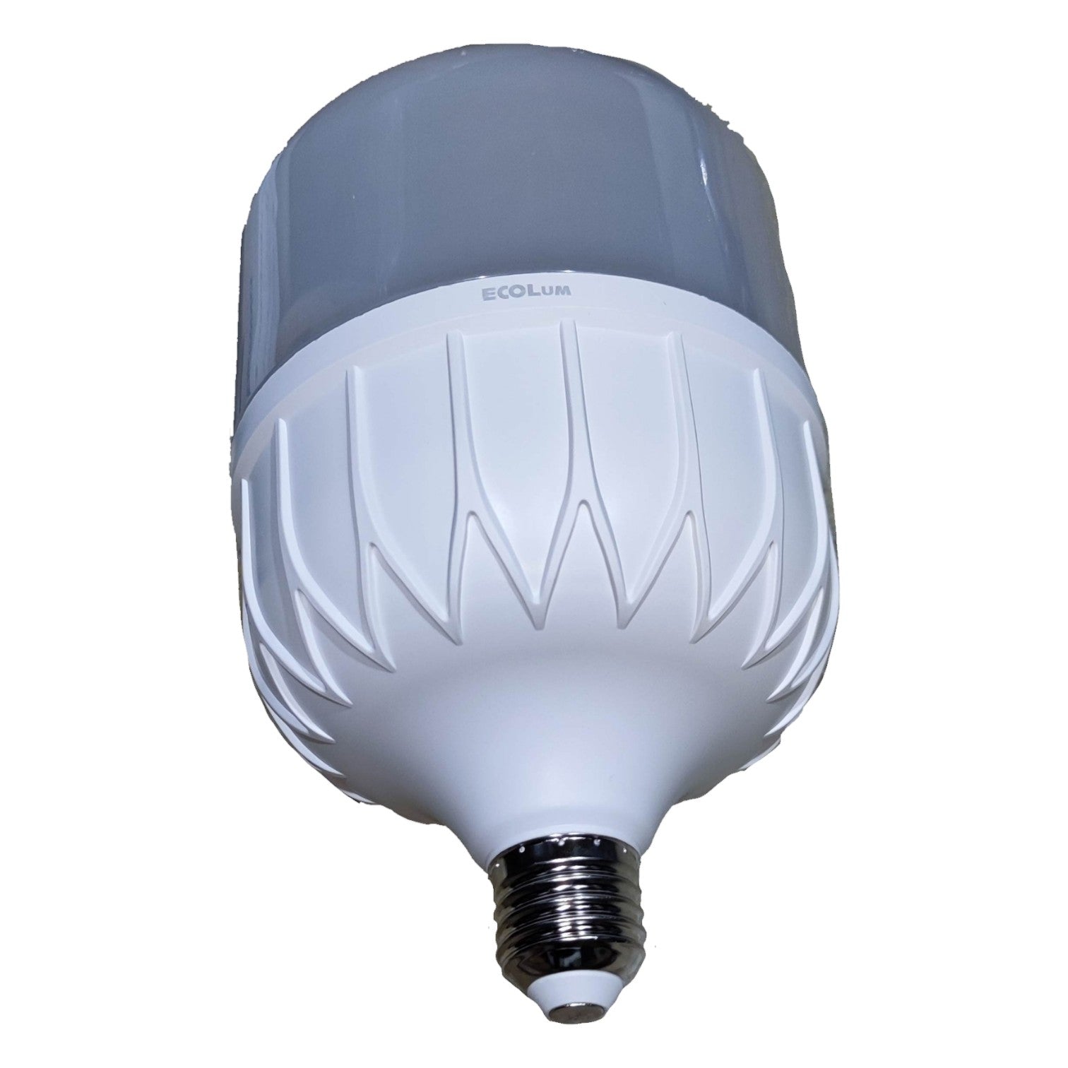 White LED light bulb with Ecolum branding on a white background