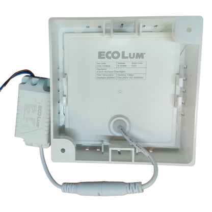 Ecolum light fixture with wiring on a white background