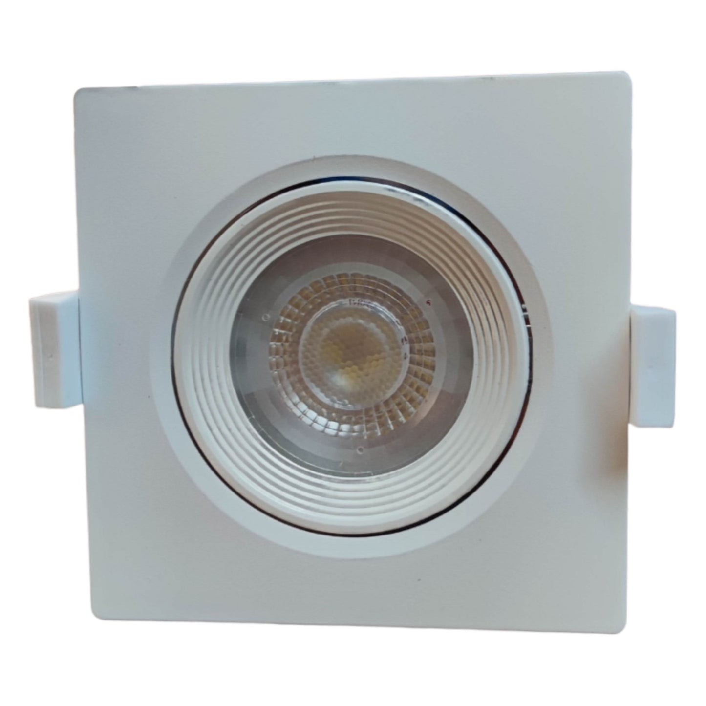 Square recessed ceiling light on a white background