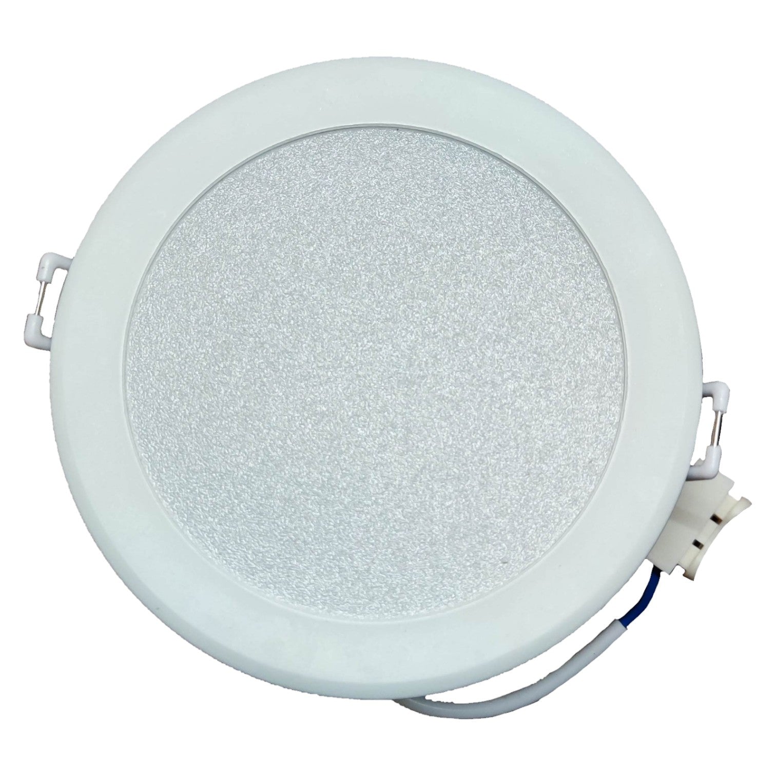 Round LED downlight on a white background