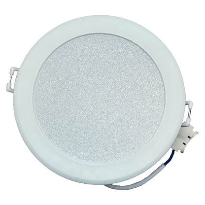 Round LED downlight on a white background