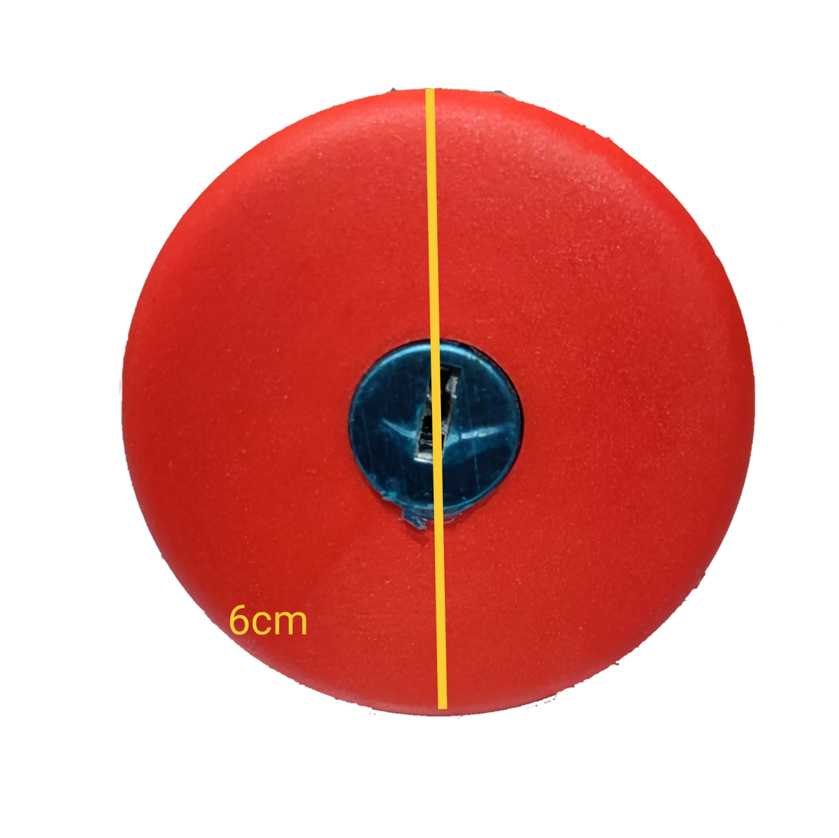 Sassin emergency push button key to unlock red circular safety switch 6cm diameter