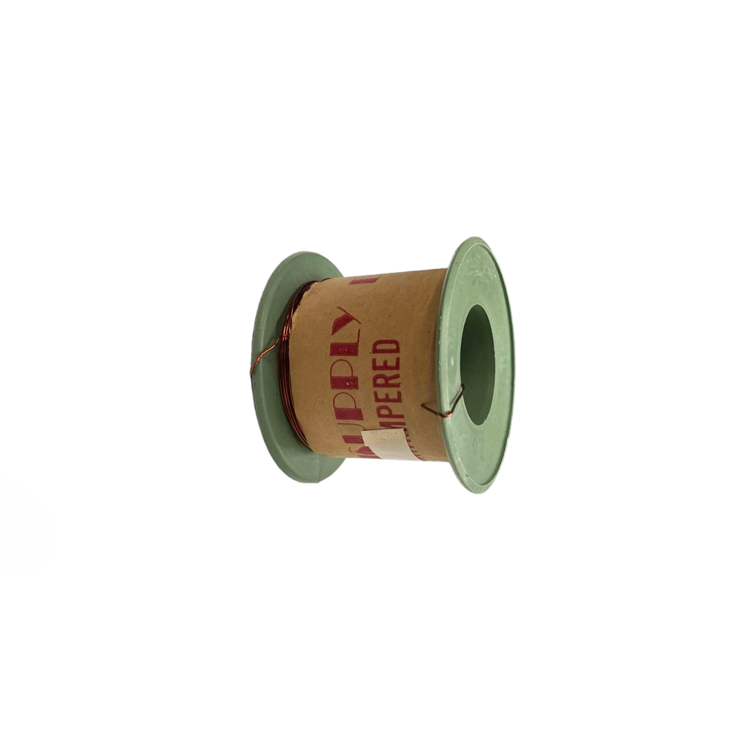 Spool of copper wire on a white background Enameled Copper Wire Magnet Wire AWG 41 0.07 mm Single Formix 500 Grams 13513.51 Meters Per Roll Electx Electrical Supply