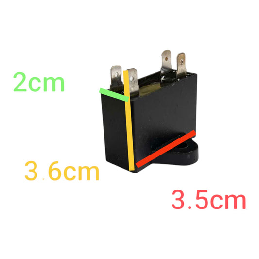 Enduro 1.2uF 450V CBB61 motor starting capacitor, dimensions labeled