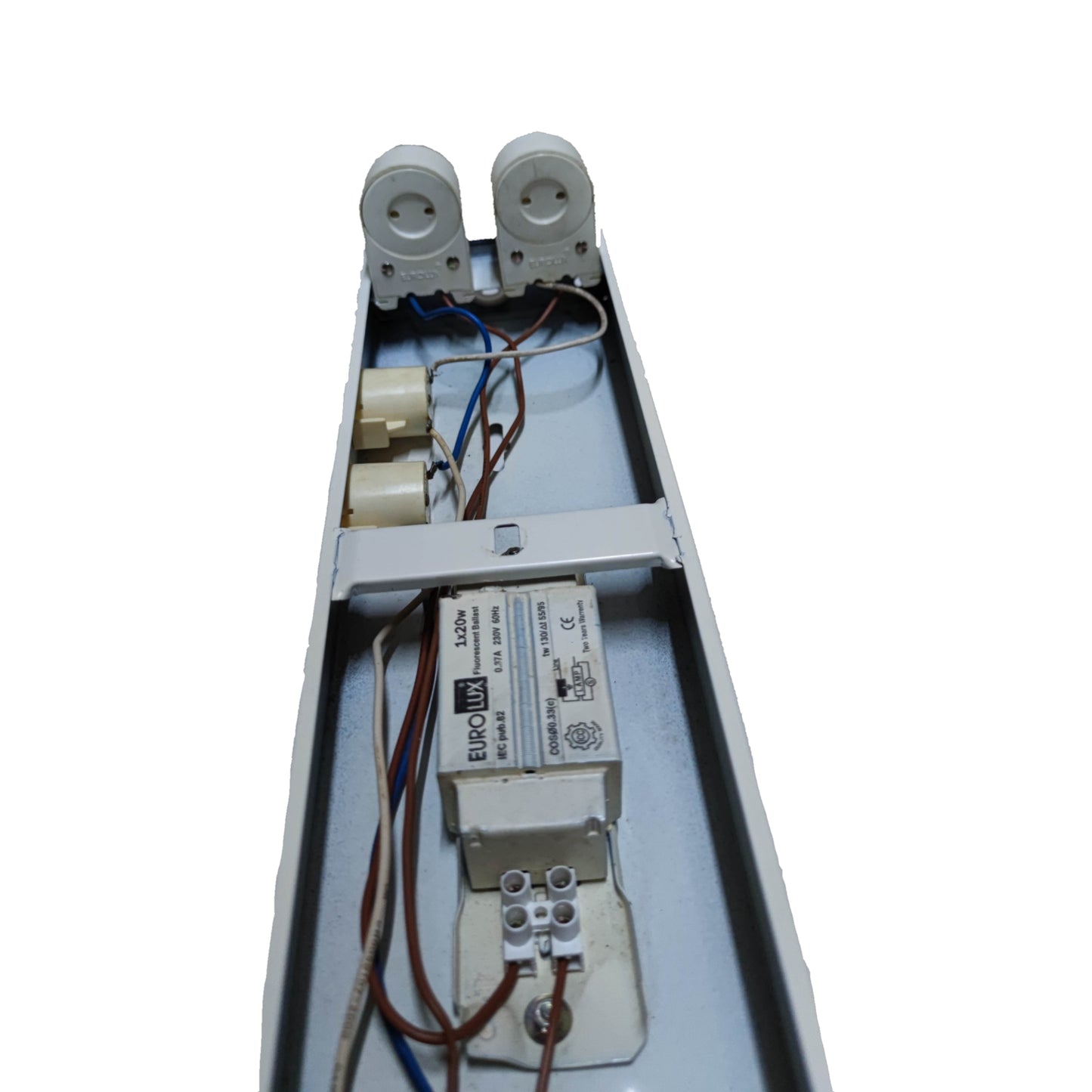 Eurolux 2x20W Box Type Fixture with Magnetic Ballast and Starter 220V, 2x18W Fluorescent Fixture Box type with Magnetic Ballast and Starter ( Lamps not included)