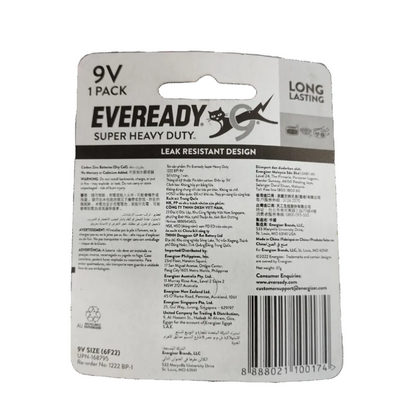 Eveready 9V battery pack featuring a leak-resistant design for long-lasting power online