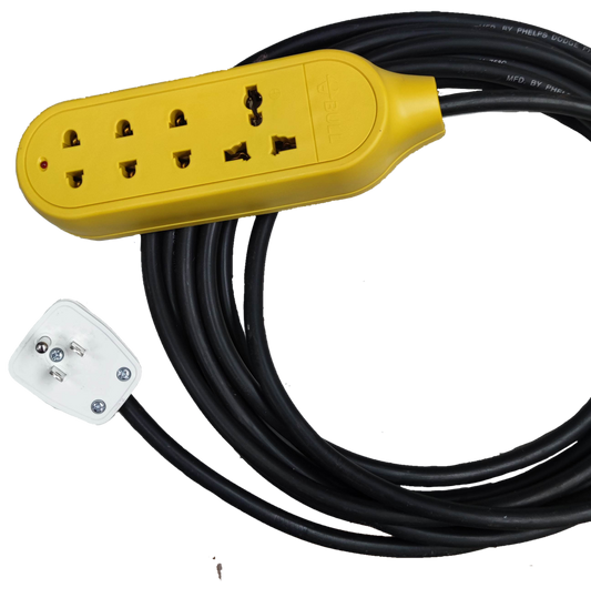 Royal Cord Bull GNTP-C5 extension power strip with multiple outlets and durable design for home or office use
