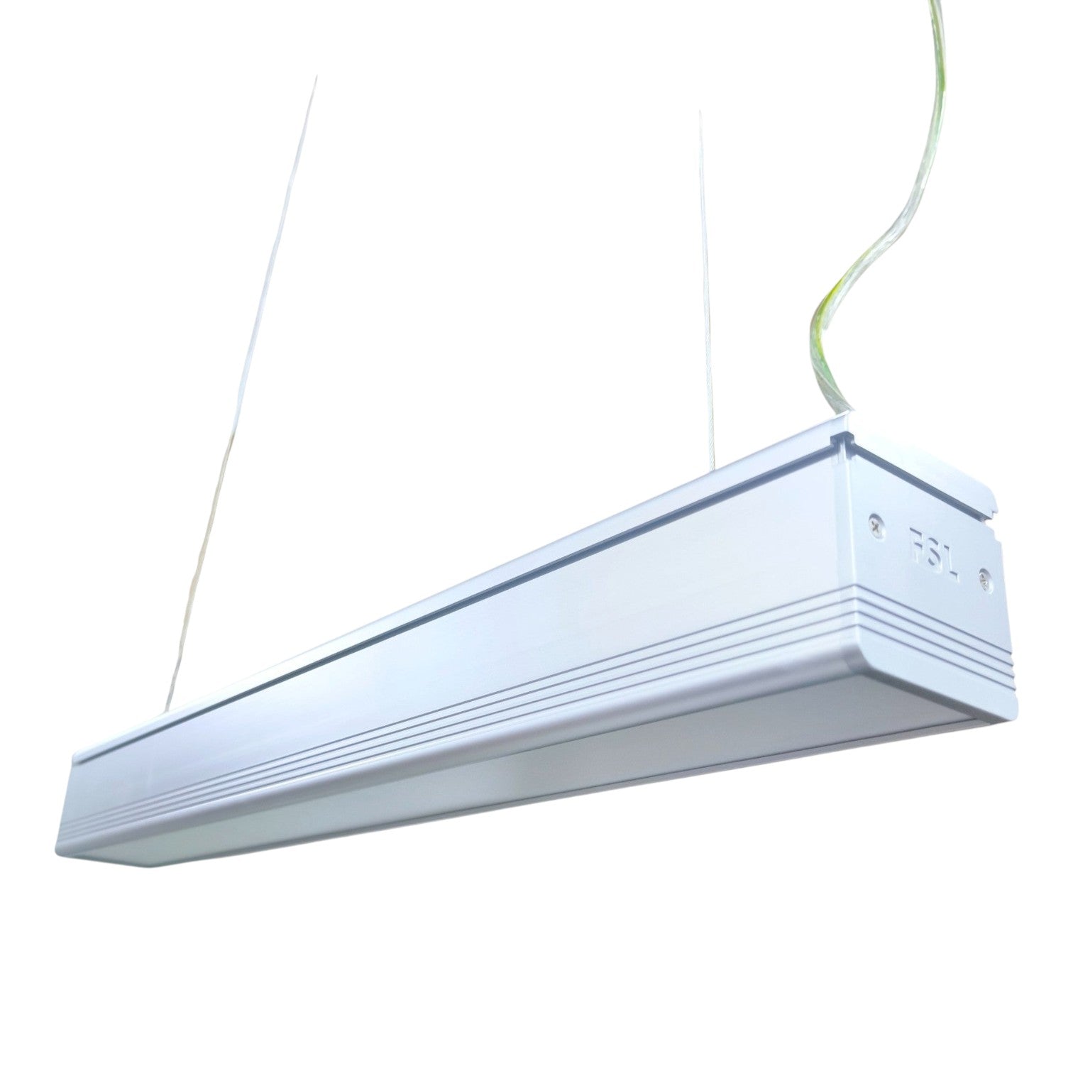 FSL 18W LED Linear Suspension Light 220V Cool White 4000K 1300 Lm Aluminum IP20 120 Beam Angle SSPL3C-18 600mm x 70mm x 70mm Pendant Mounting Electx Electrical Supply