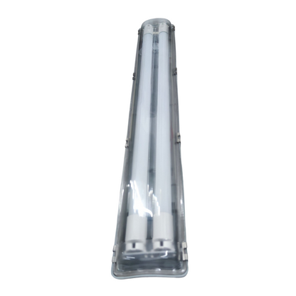Clear plastic tube with a white background