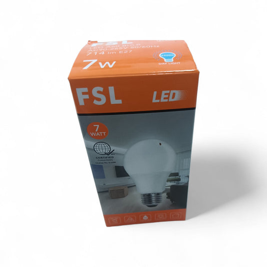 FSL 7W LED Bulb E27 180-265V Daylight 6500K B220V-7DL Electx Electrical Supply