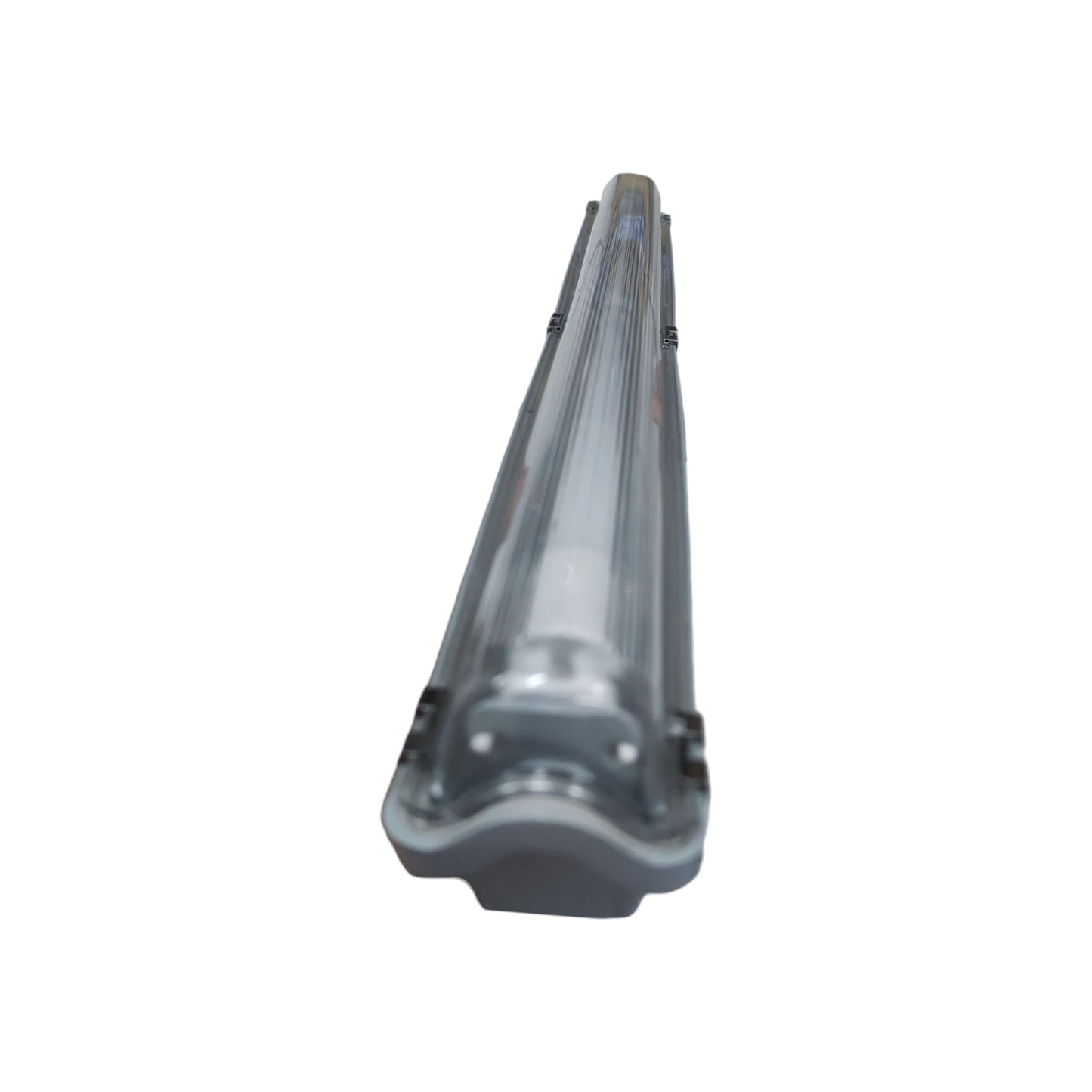 Metallic cylindrical object on a white background