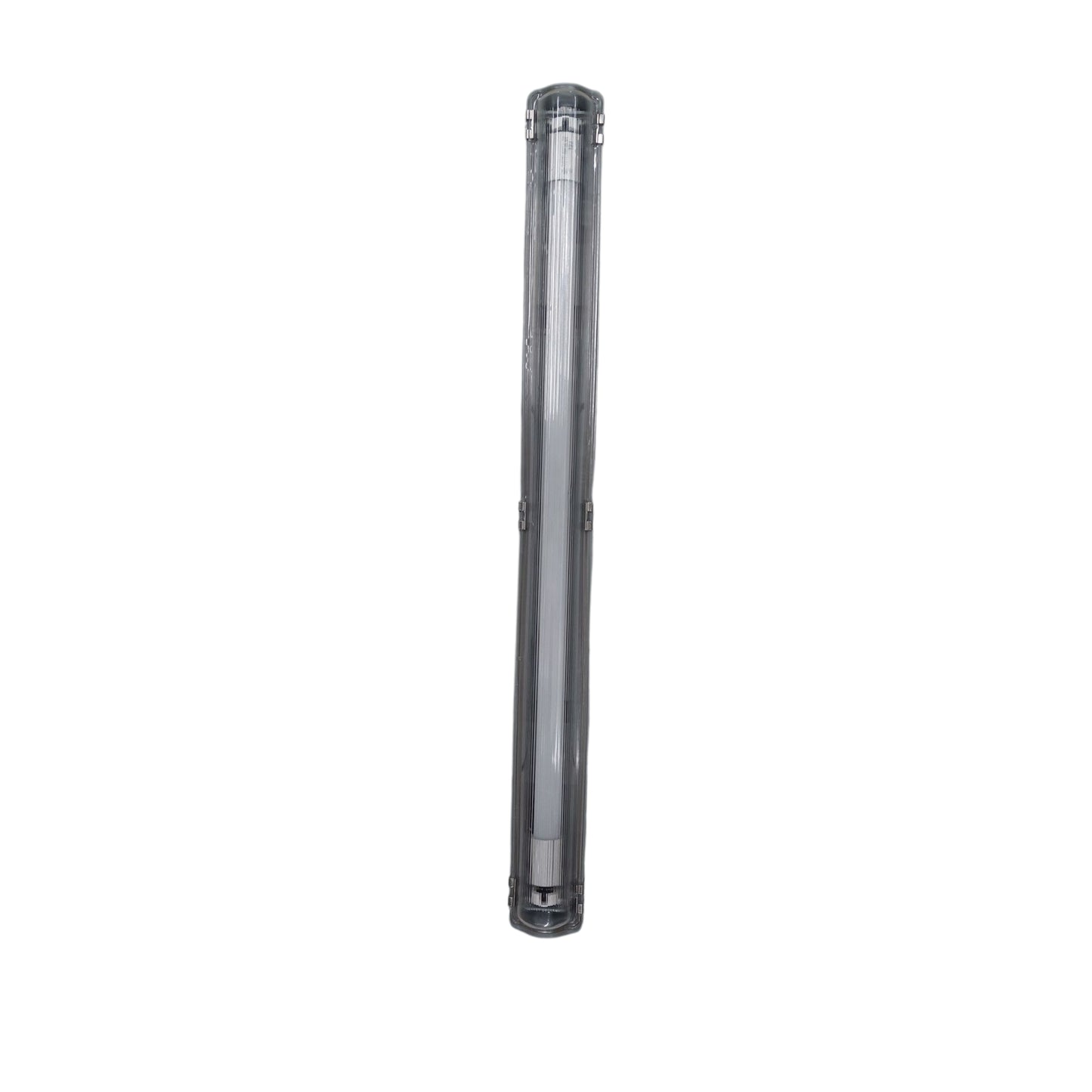 Tall cylindrical metal object on a white background