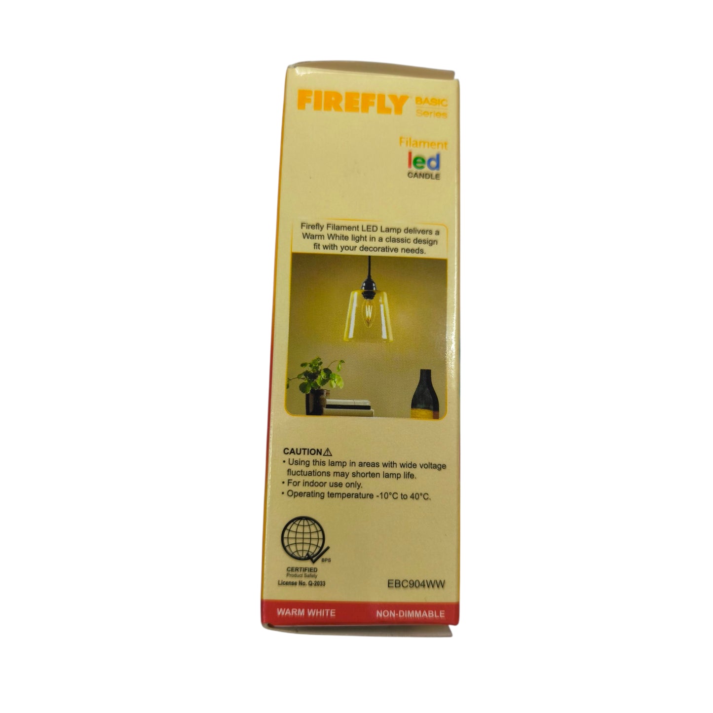 Firefly 4W LED Bulb Candle Filament Type E14 3000K Warm White 220V EBC904WW
