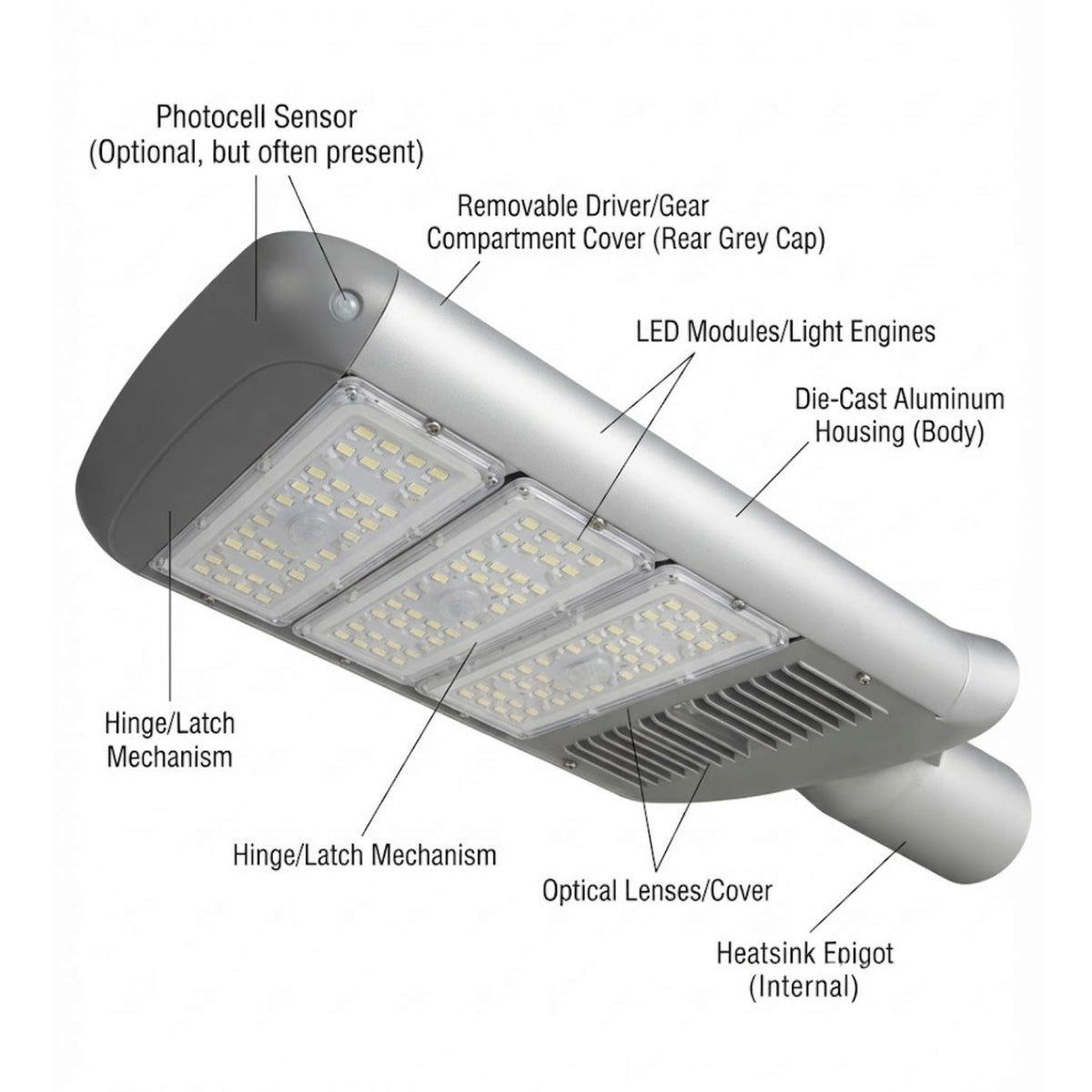 Firefly 120W LED Streetlight 12000 Lumens 494x265x74mm ESL4120DL