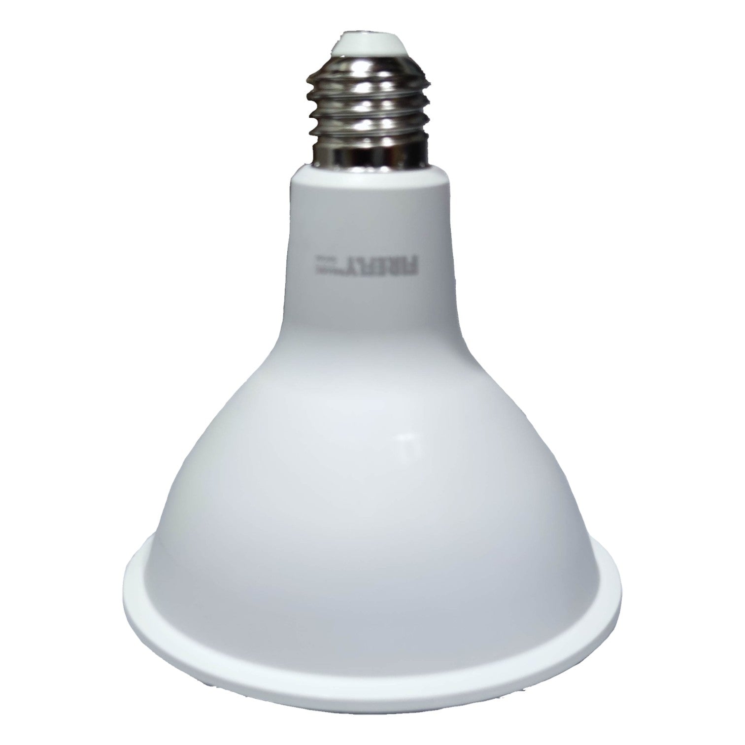 White light bulb with a silver base on a white background Firefly 14W LED PAR 38 E27 220V Available in Daylight (6500K) or Warm White (3000K) Electx Electrical SUpply