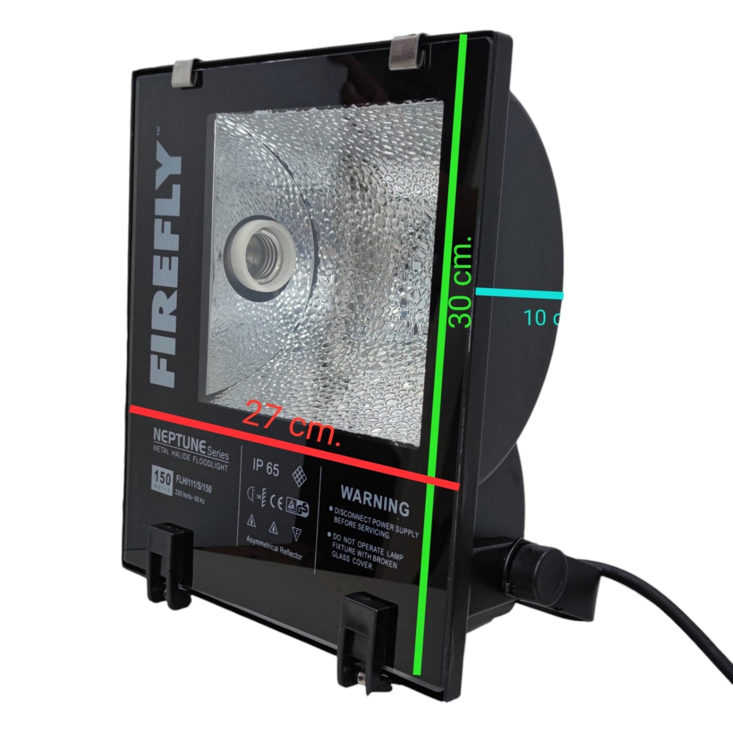 Firefly 150W Metal Halide Flood Light Fixture 220V with Lamp FLHI111/S/150/FHIMH150DL/T
