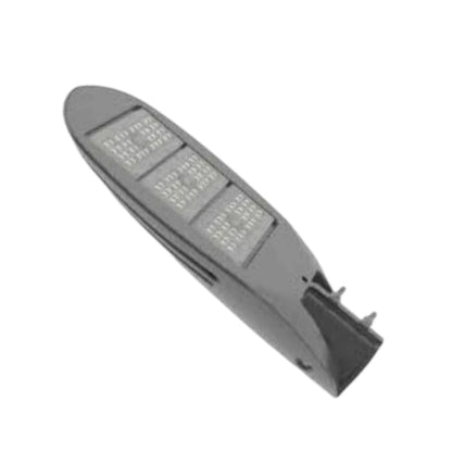 A gray plastic replacement light bar cover for a street light, featuring three rectangular LED light panels, shown on a plain white background.