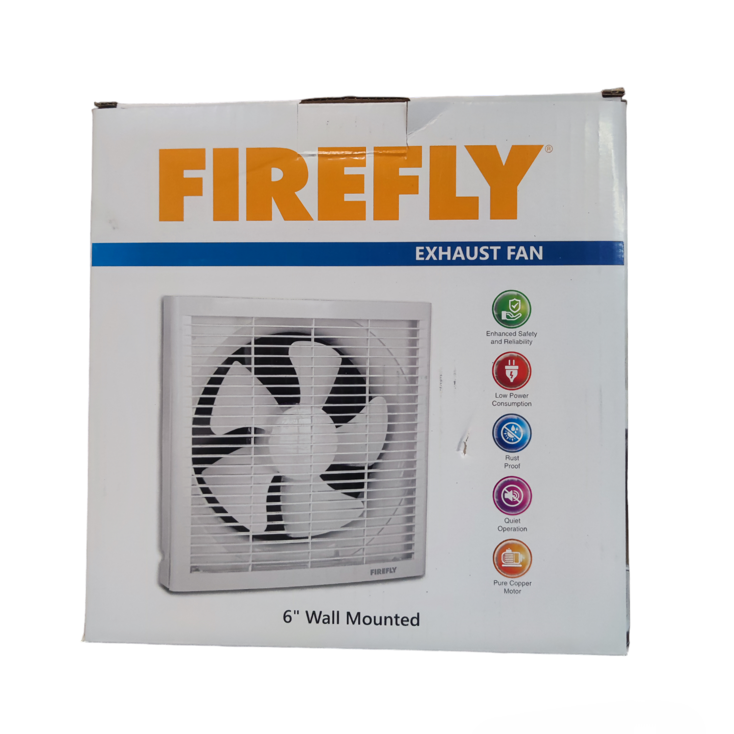 Firefly 6 Inches Wall Mounted Exhaust Fan with Back Cover 220V FEFW20/06W Electx Electrical Supply