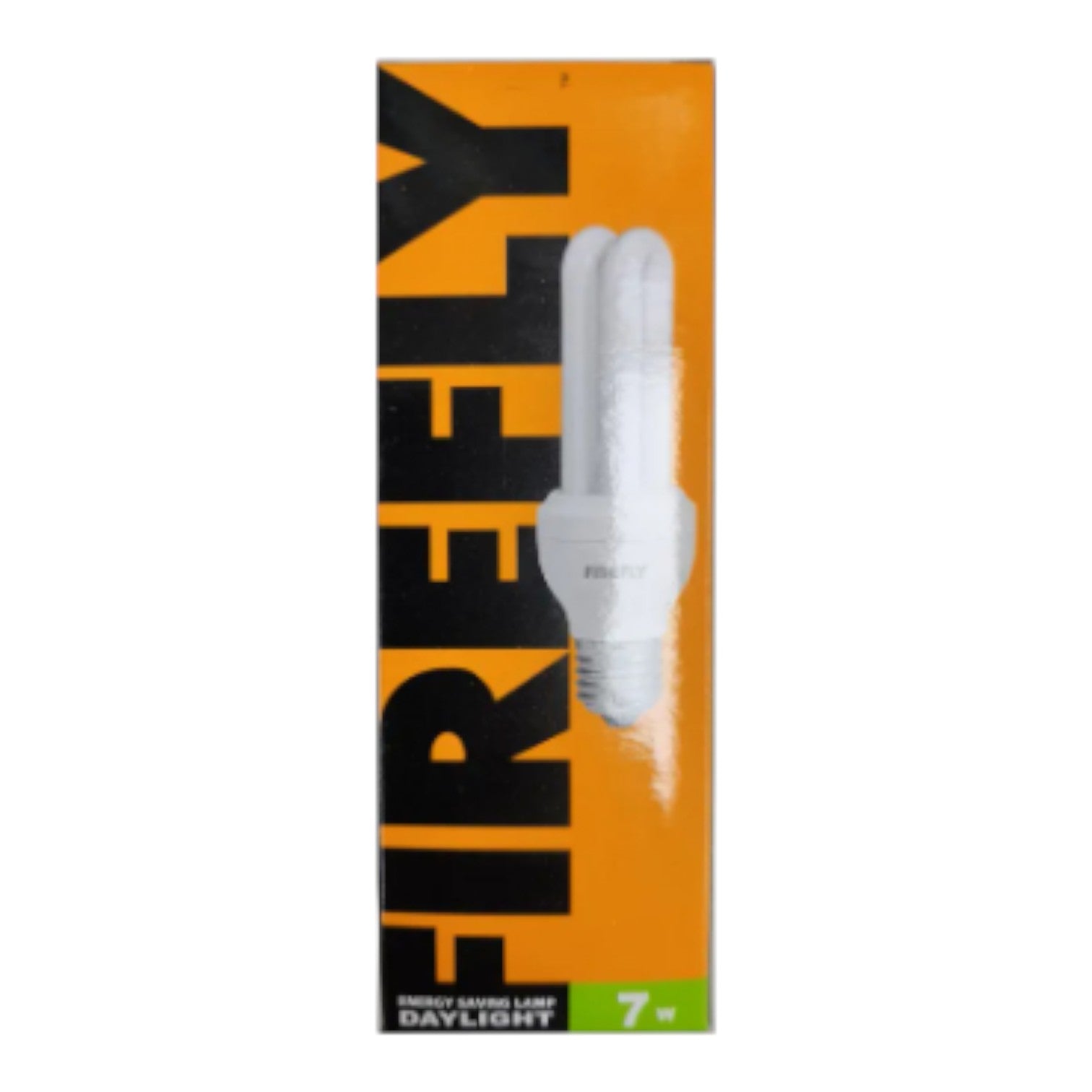 Light bulb packaging with 'FIREX' branding on an orange background Firefly 7W Daylight 6500K CFL E27 220V 2U XEU22-7WDL Electx Electrical Supply