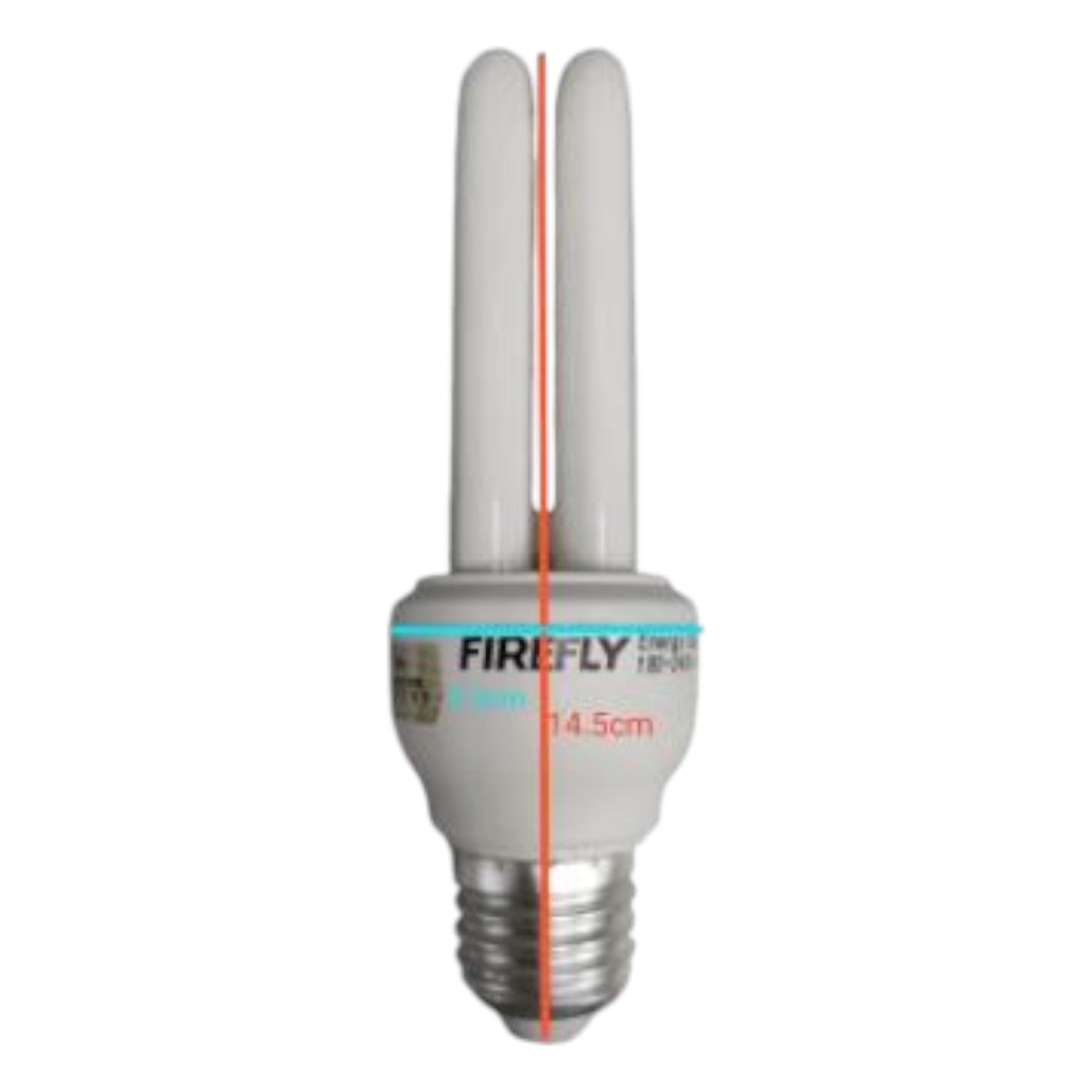 Compact fluorescent light bulb with 'Firefly' branding on a white background Firefly 7W Warm White 3000K CFL E27 220V 2U XEU22-7WWW Electx Electrical SUpply 1