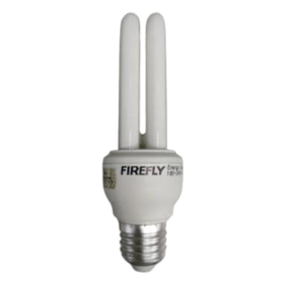 Compact fluorescent light bulb with 'Firefly' branding on a white  Firefly 7W Warm White 3000K CFL E27 220V 2U XEU22-7WWW Electx Electrical SUpply 1background