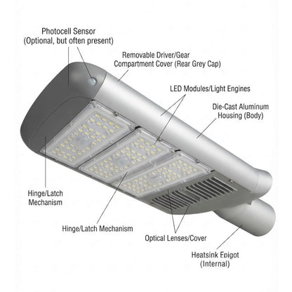 Firefly 90W LED Streetlight 9000 Lumens 494x265x74mm ESL4090DL