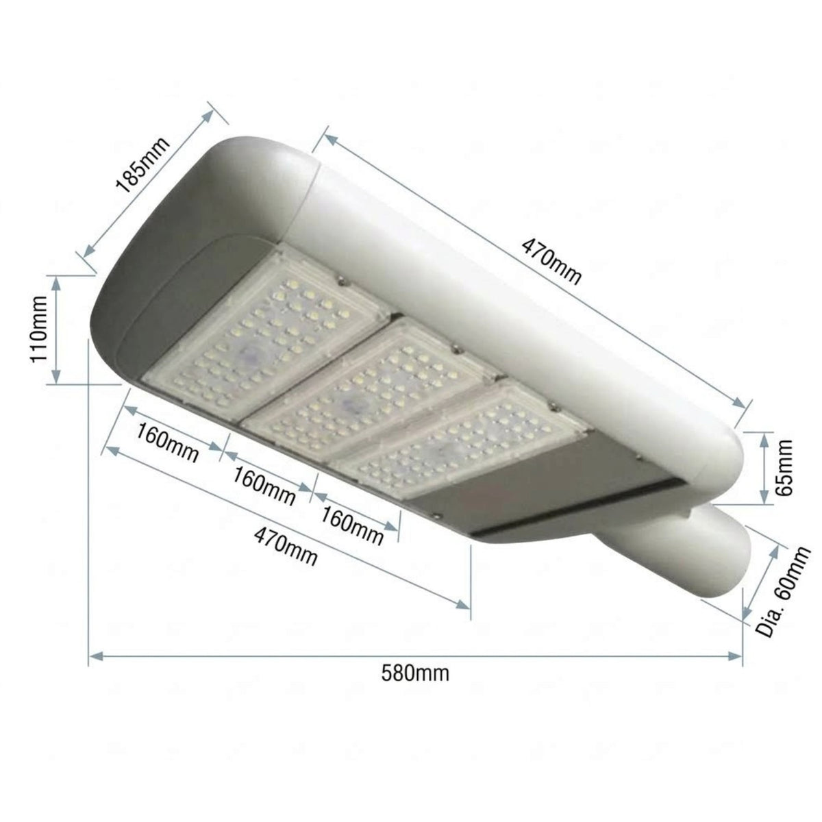 Firefly 90W LED Streetlight 9000 Lumens 494x265x74mm ESL4090DL