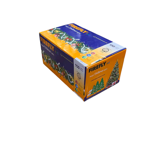 Firefly LED Christmas Light / String Light 150 LED Light Bulbs 10 Meters  Steady only Daylight Transparent White Wire ( Indoor/ Outdoor use ) FXL1115044WH Electx Electrical SUpply