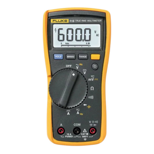 Fluke 115 True RMS multimeter on a white background