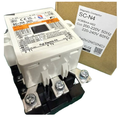 Magnetic contactor with technical label and certification marks on a white background