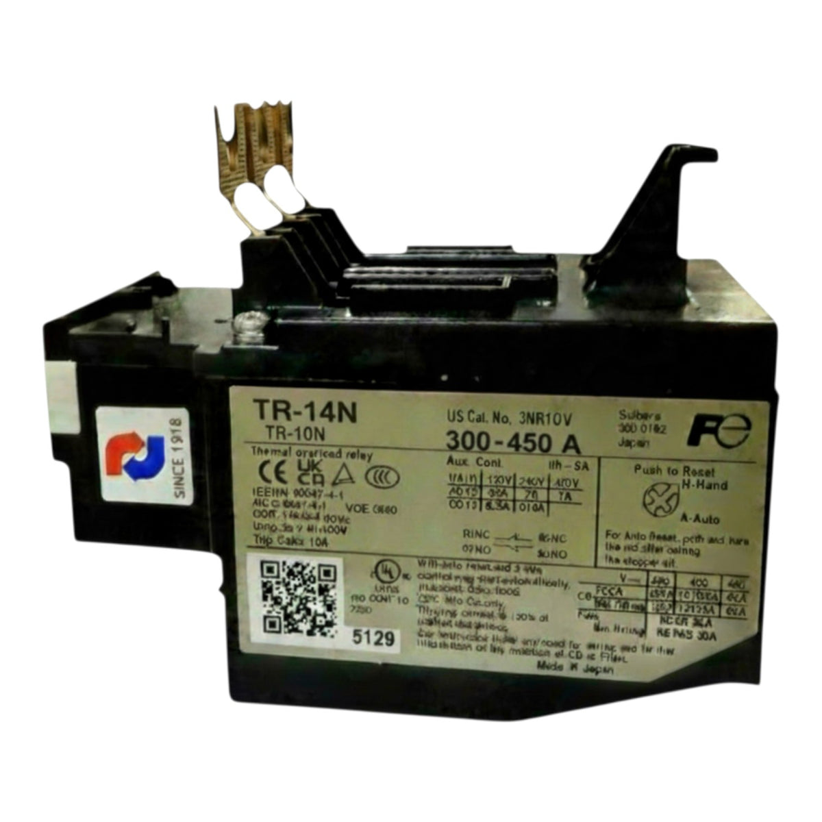 Fuji TR-14N Thermal Overload Relay for SC-4N 300-450A I Electx Electrical Supply