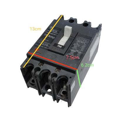GE 75A 2 Pole 25KAIC 220V Industrial Circuit Breaker MCCB TCD124075