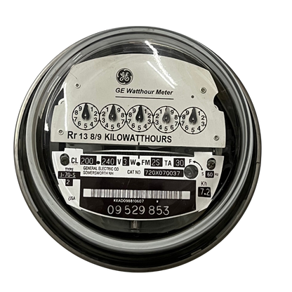 GE I-70-S FM2S KWH Meter Analog Type 3 Wire Single Phase CL200 I70S 4 Jaws 240V 60Hz Electx Electrical Supply 9