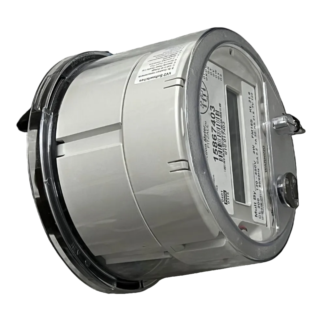 GE and Aclara 3 phase KWH electric meter with clear display and durable casing for electrical circuitry