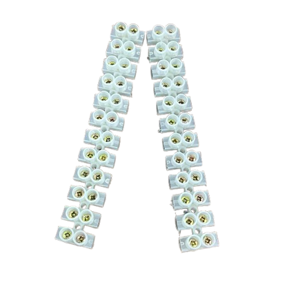 GRIPPES 20A 12 Pairs PVC Terminal Block ( 2pcs)
