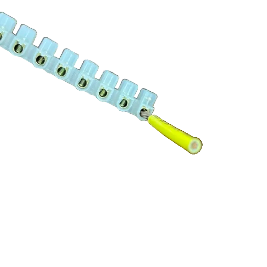 Grippes 20A 12 Pairs PVC Terminal Block with clear connectors for efficient electrical wiring